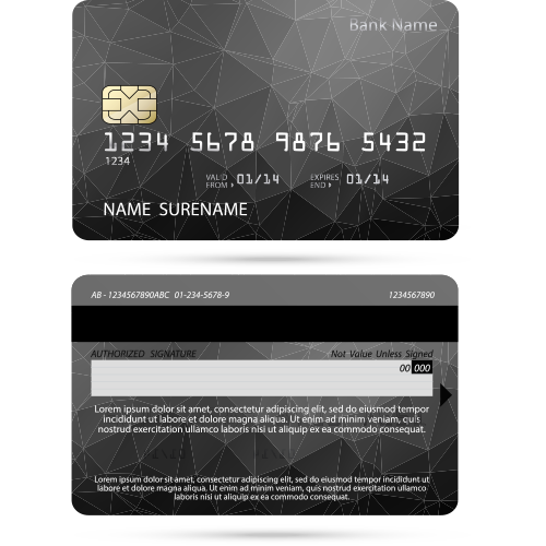front and back credit card